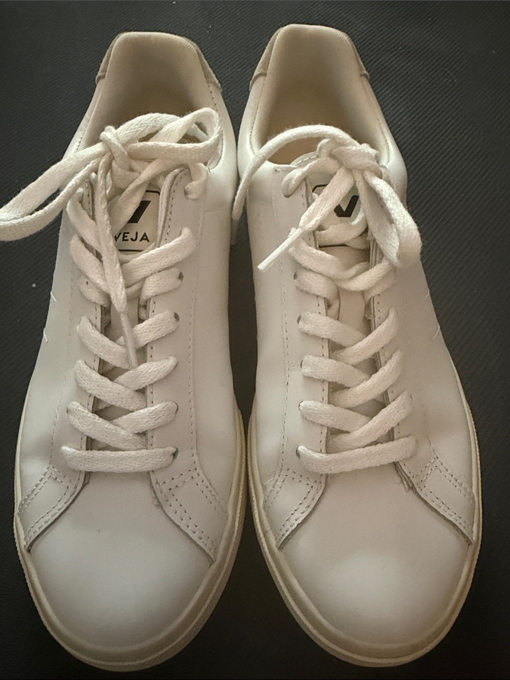 Veja White Leather Esplar Women's Low-Top Sneakers
